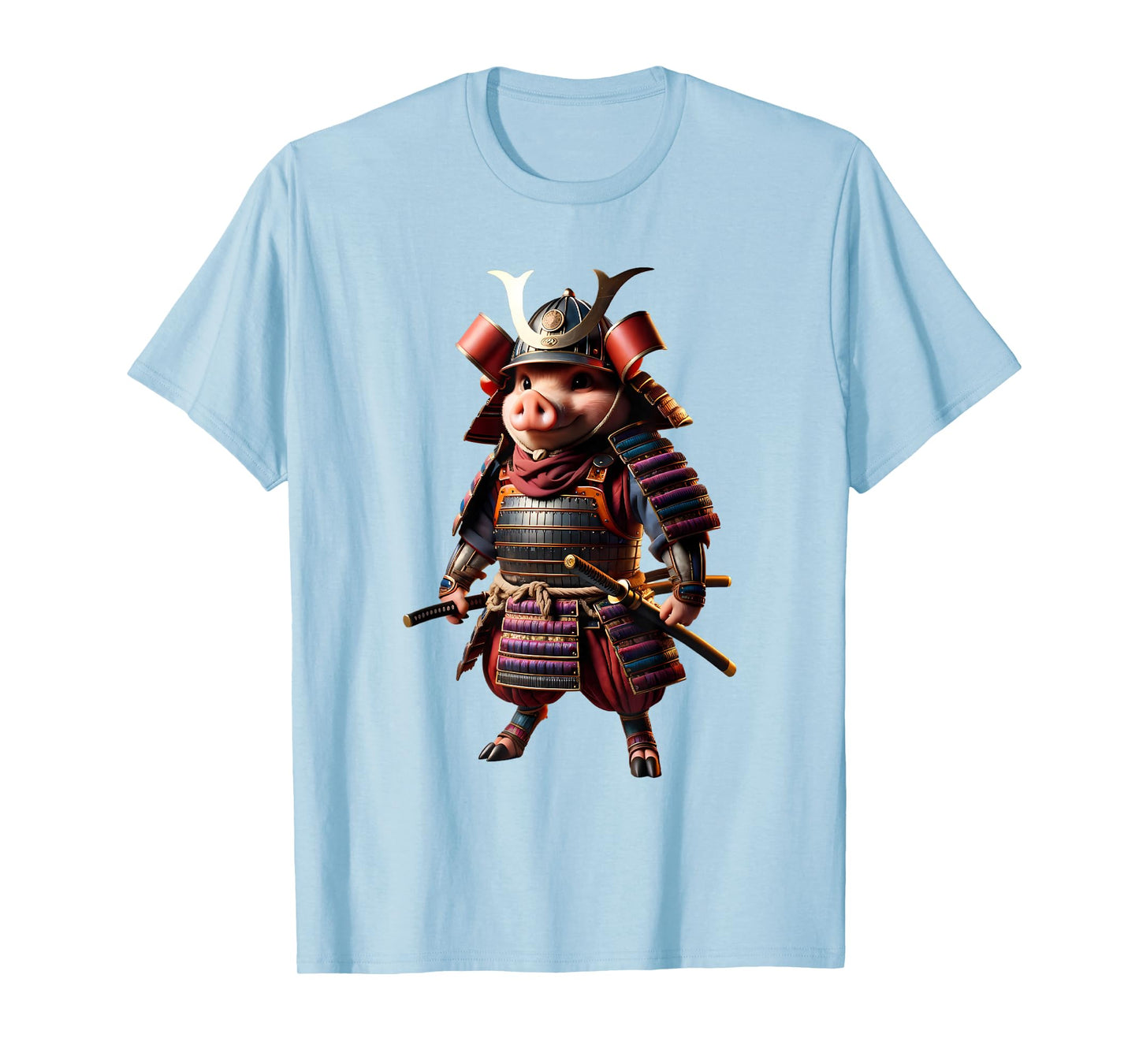 Samurai Pig Japanese Anime Halloween Costume T-Shirt