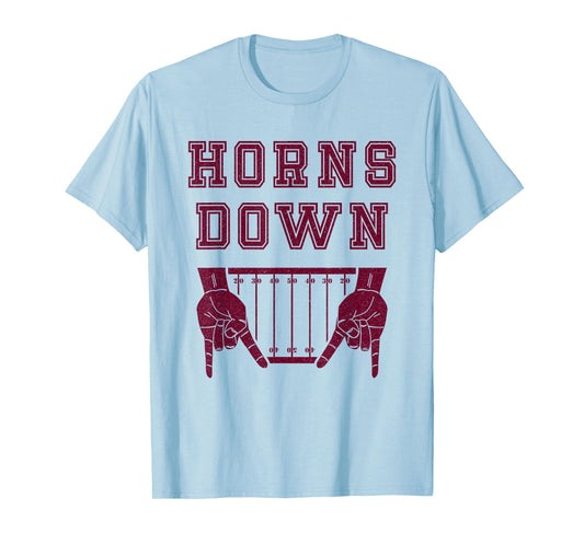 Horns Down Sign On Field T-Shirt