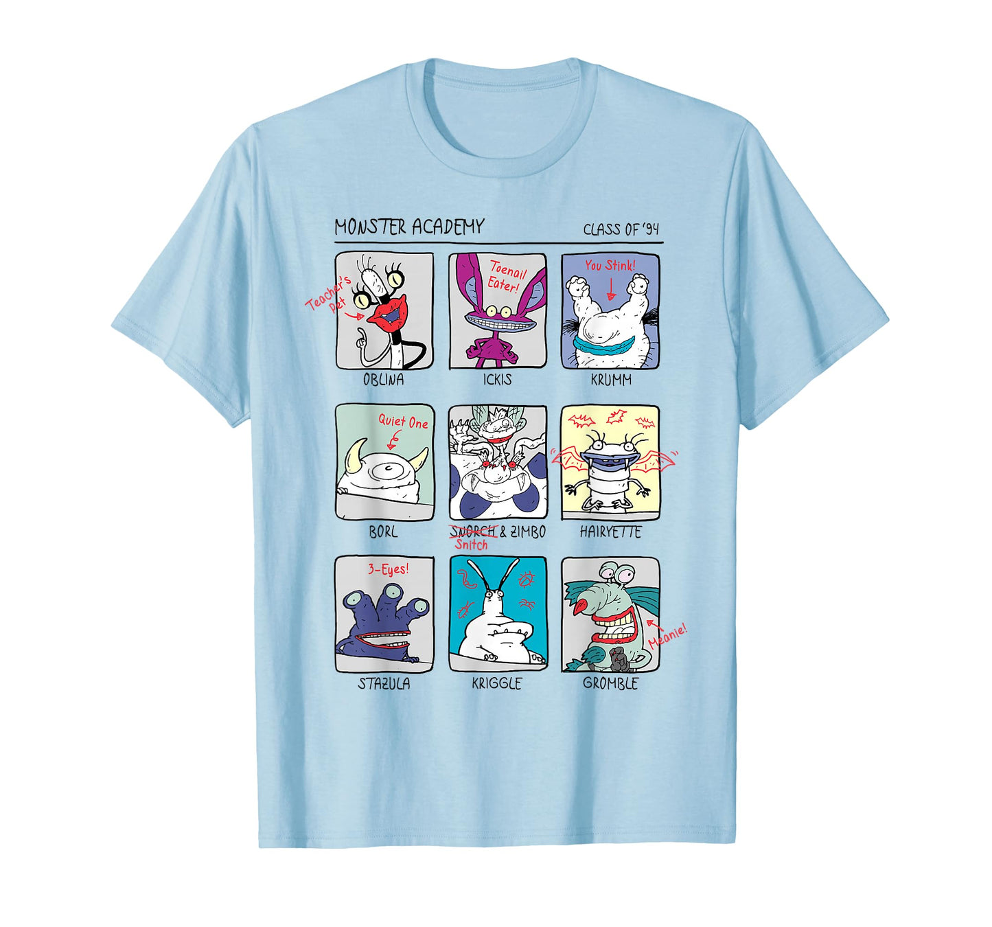 Aaahh!!! Real Monsters Yearbook Photos Page T-Shirt