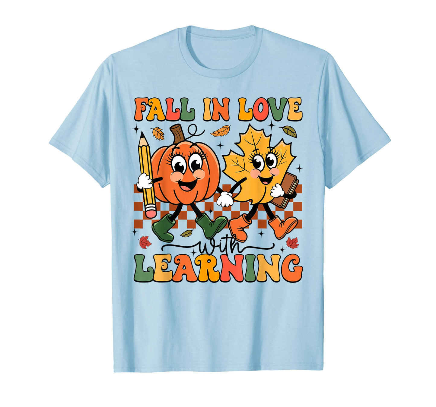 Fall In Love With Learning Thanksgiving Teacher Student T-Shirt
