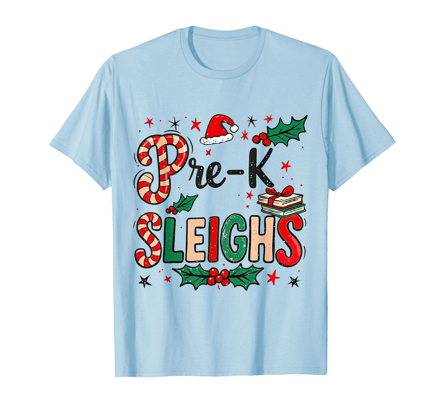 Pre-K Sleighs Funny Christmas Teacher T-Shirt