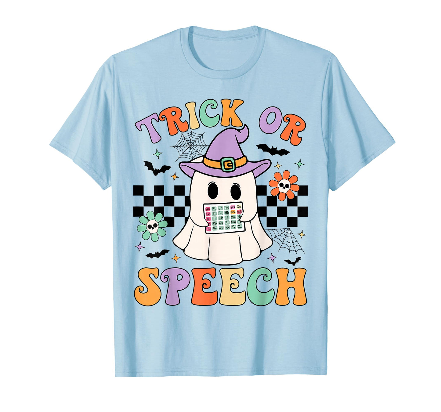 Trick or Speech Retro SLP Halloween Speech Therapy Halloween T-Shirt