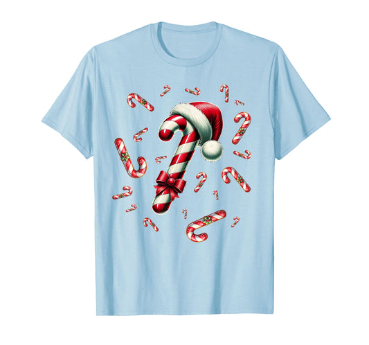 Christmas Candy Cane Crew Lights Red and White Candy Costume T-Shirt