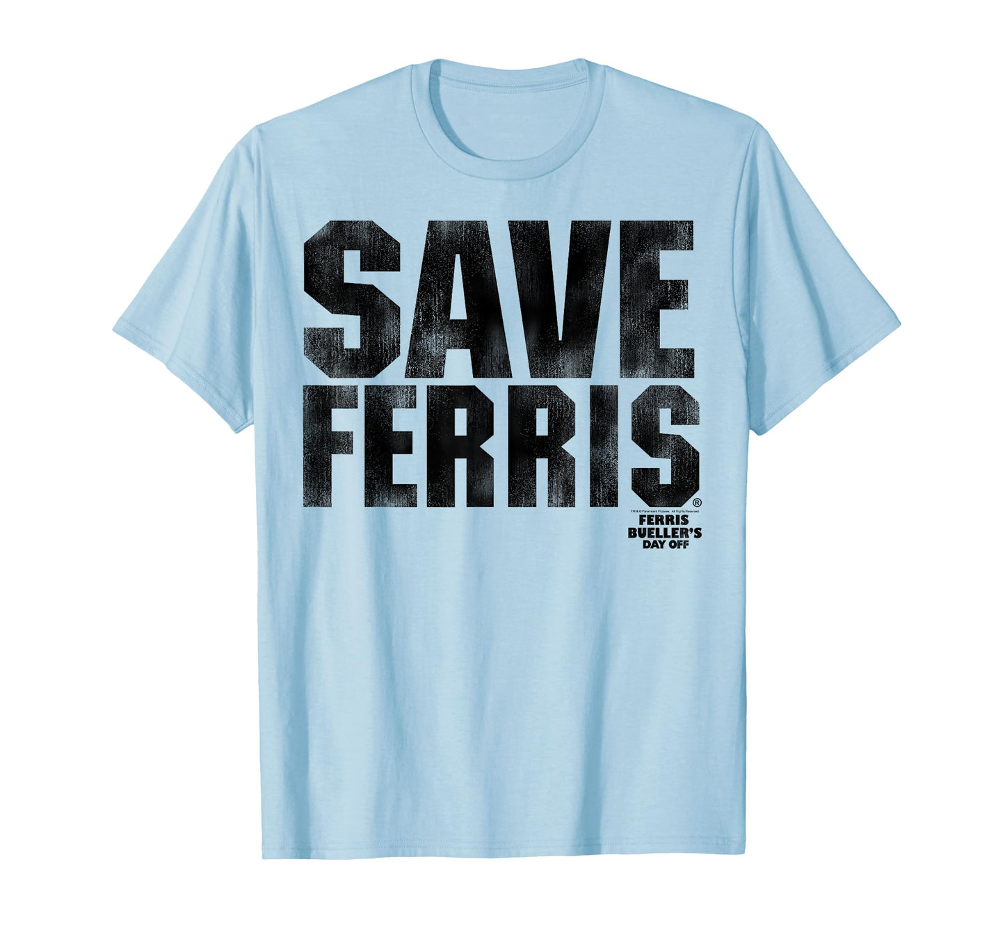 Ferris Bueller's Day Off Save Ferris Bold Black Type Graphic T-Shirt