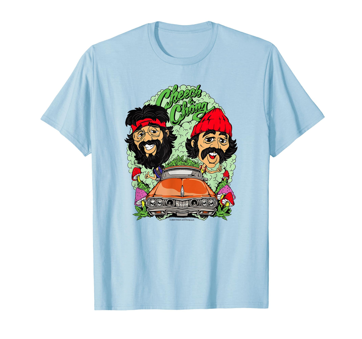 Cheech & Chong Driving Having A Trip Cartoon Style T-Shirt
