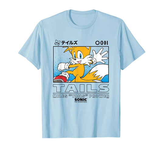 Sonic The Hedgehog Miles Tails Prower Kanji Portrait T-Shirt