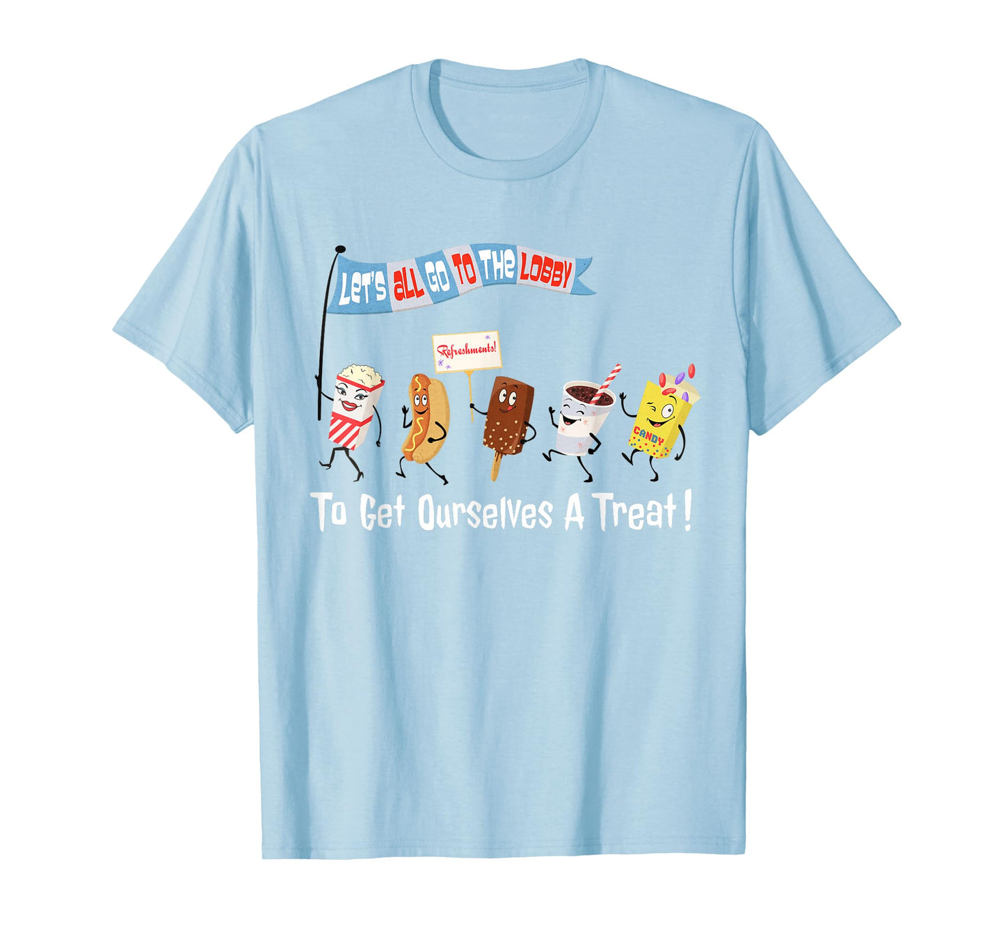 Let’s All Go To The Lobby Treat Retro style tee Movie Funny T-Shirt