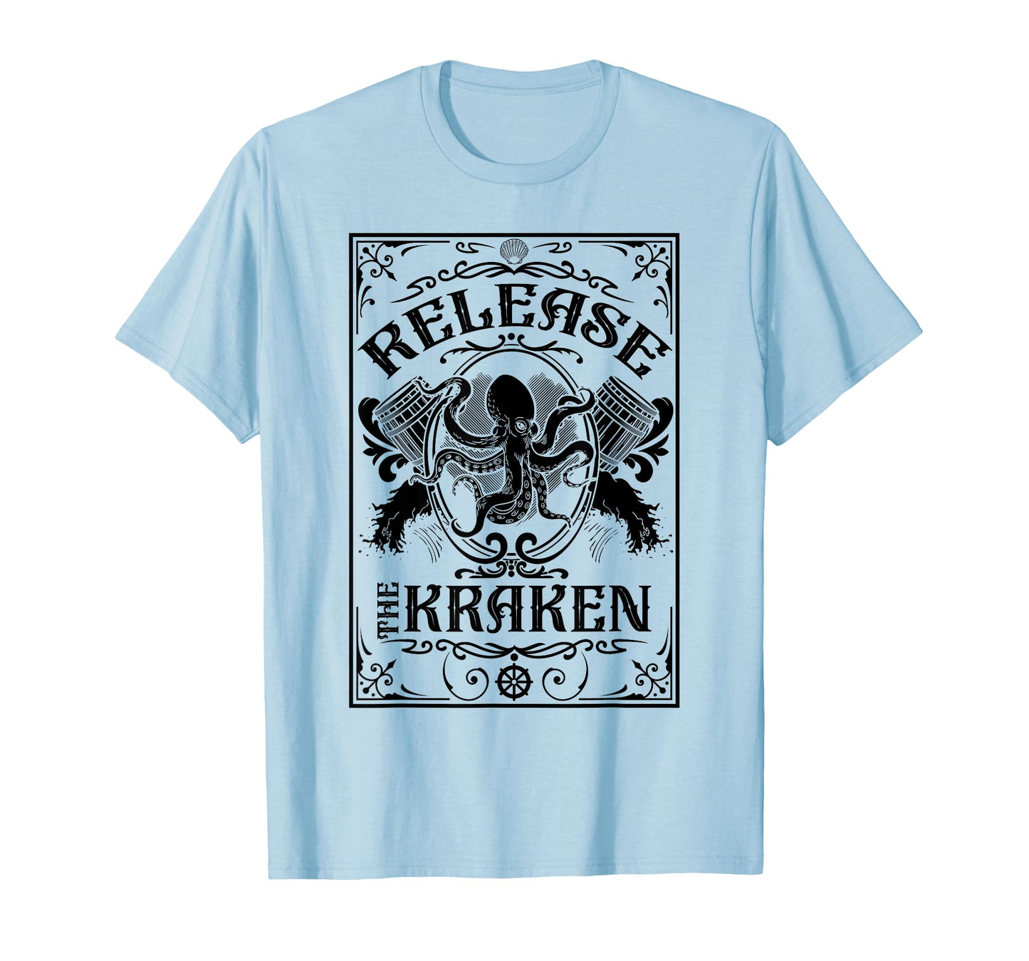 Unleash the Kraken Funny Octopus Design Sea Monster T-Shirt