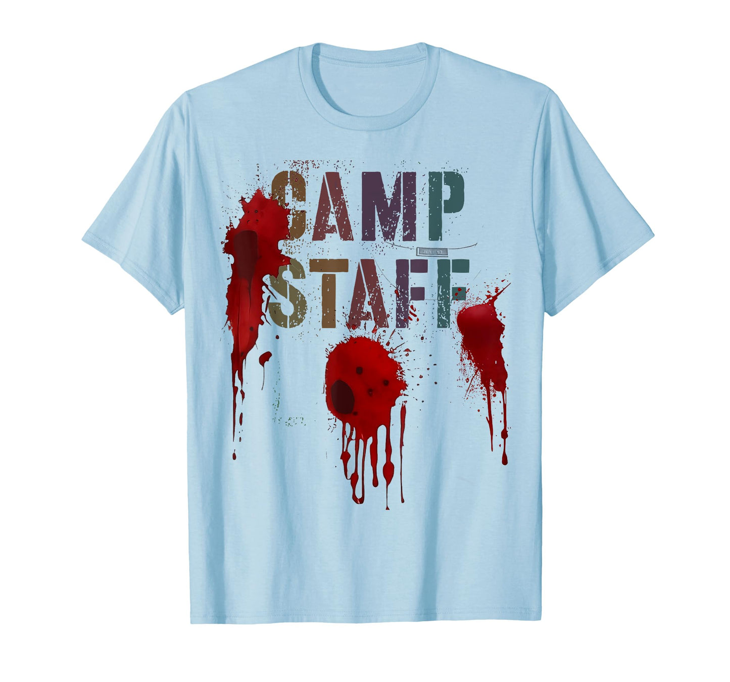 Funny Halloween CAMP STAFF Bloody Counselor Nurse I'm Fine T-Shirt