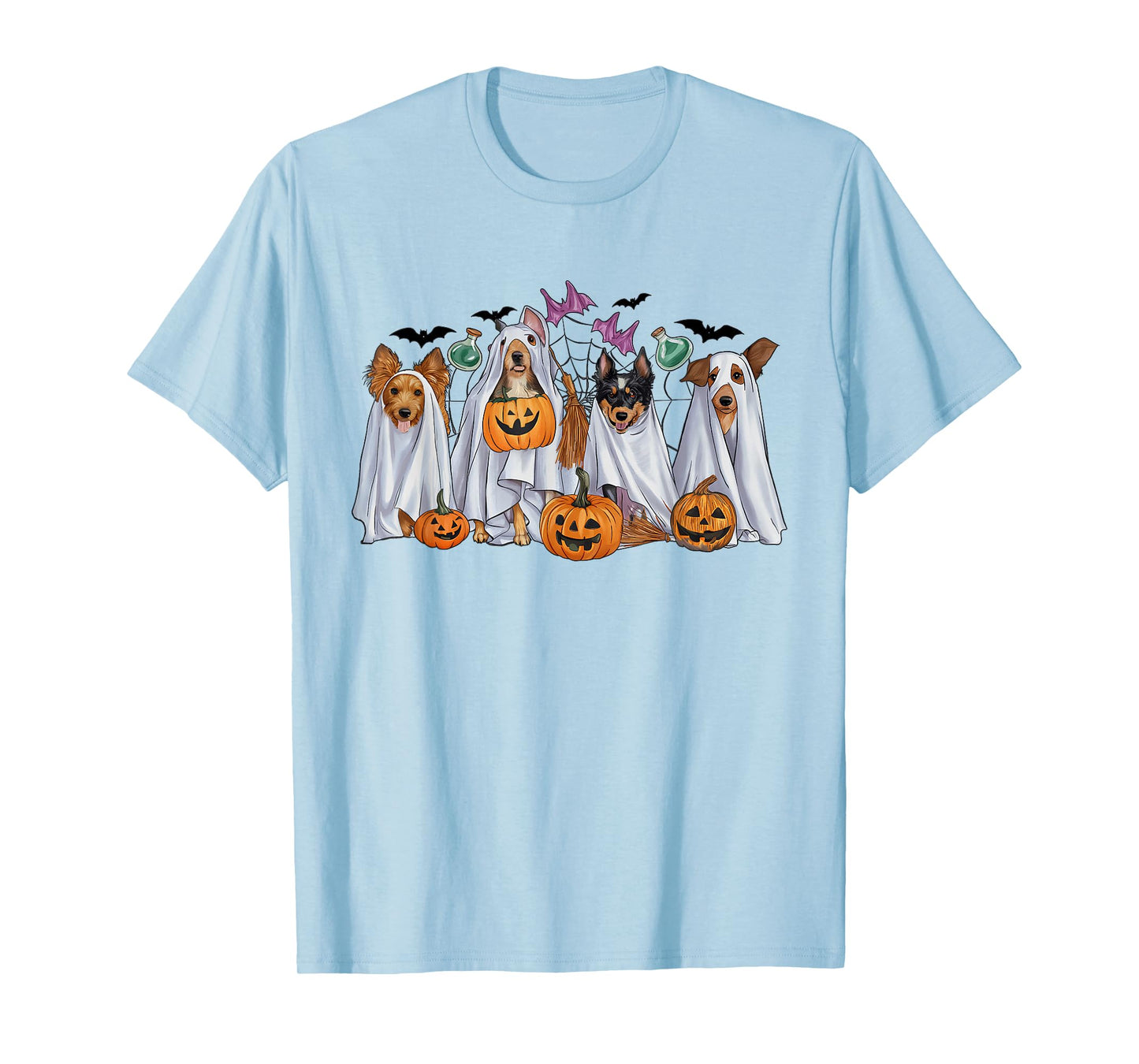Halloween Boo Dogs Ghost Pumpkins Spooky Dog Lover Outfit T-Shirt
