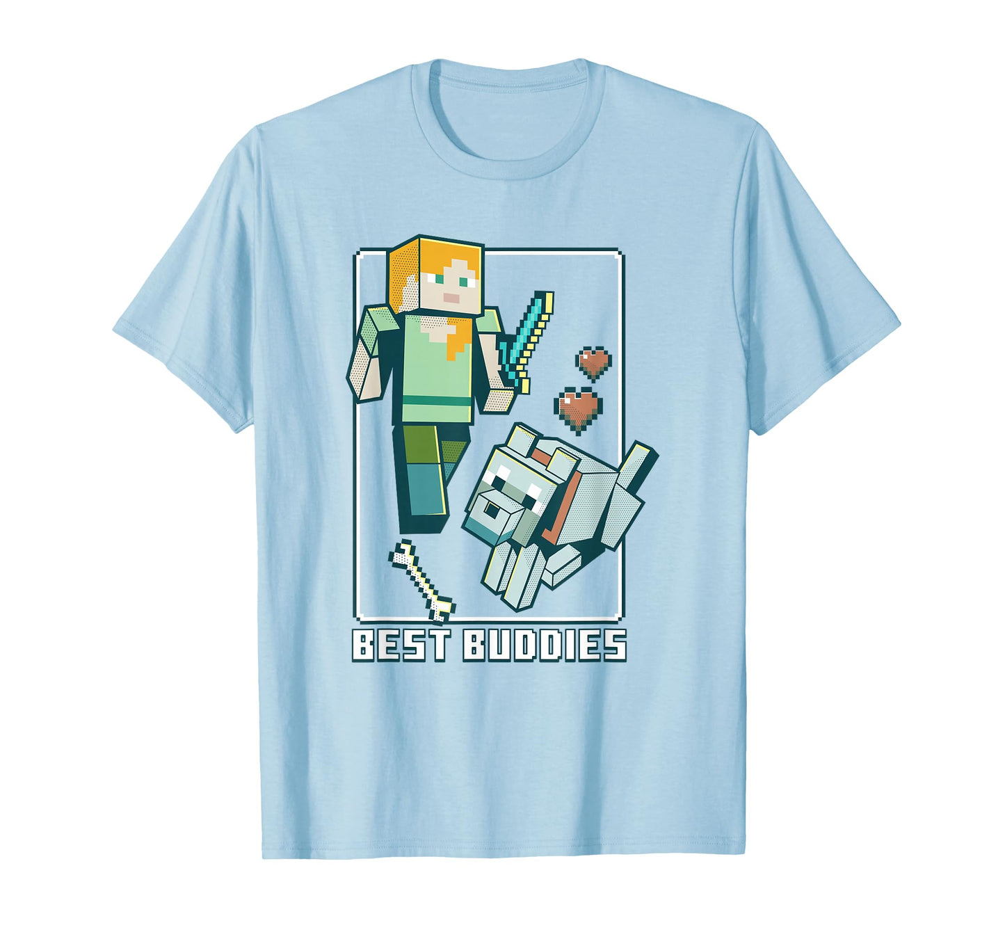 Minecraft Alex and Wolf Best Buddies T-Shirt