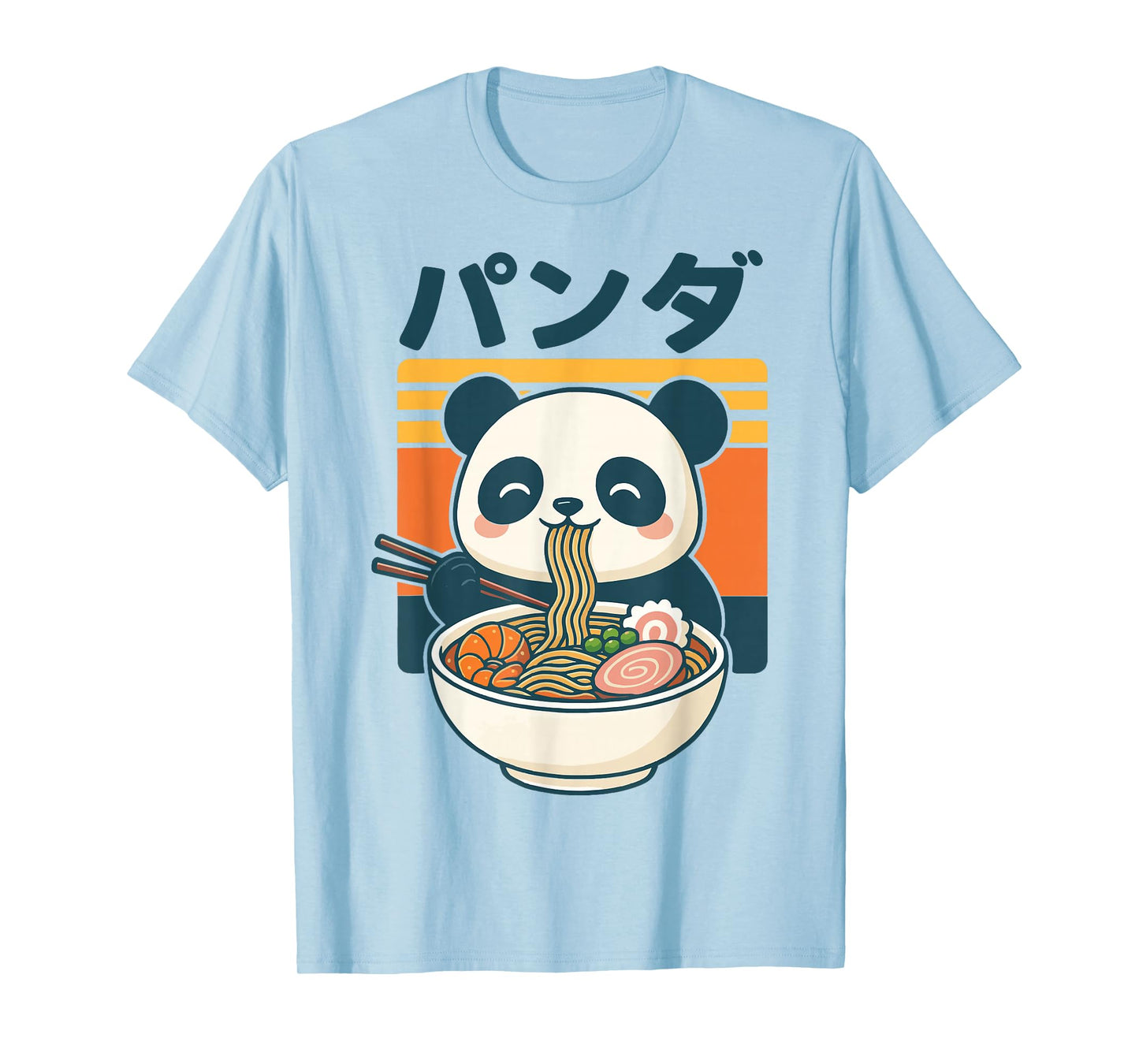 Anime Panda Eating Ramen Japanese Japan T-Shirt