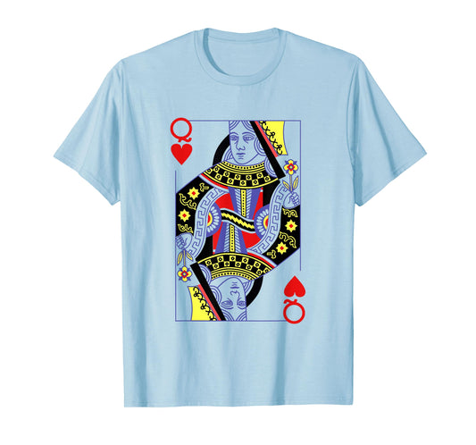 Queen Of Hearts Royal Flush Costume Halloween Playing Cards T-Shirt