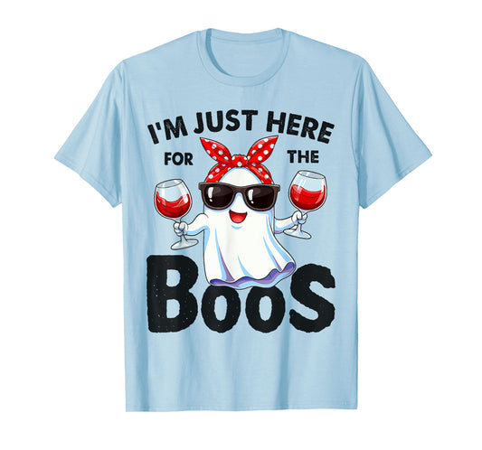 Funny Halloween Ghost I'm Just Here For The Boos vintage T-Shirt