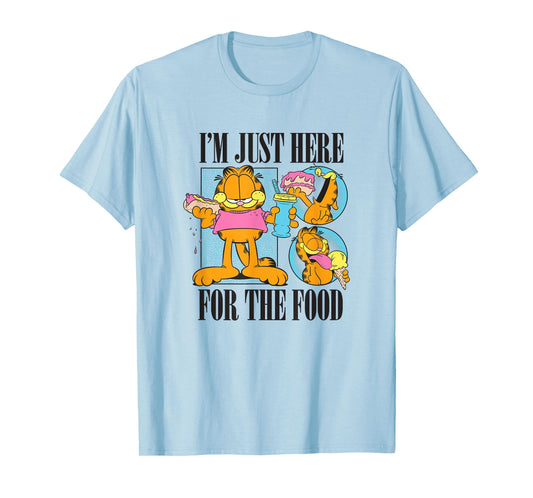 Garfield I'm Just Here For The Food Vintage Snack Panels T-Shirt