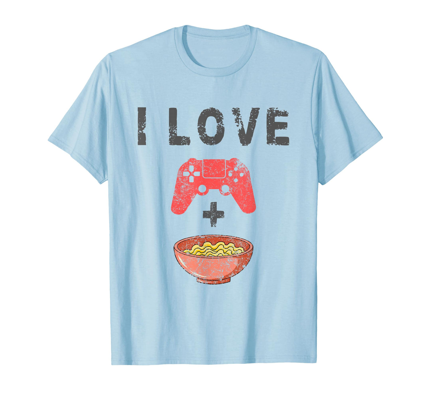 I Love Ramen And Gaming Funny Retro Noodles Gamer T-Shirt