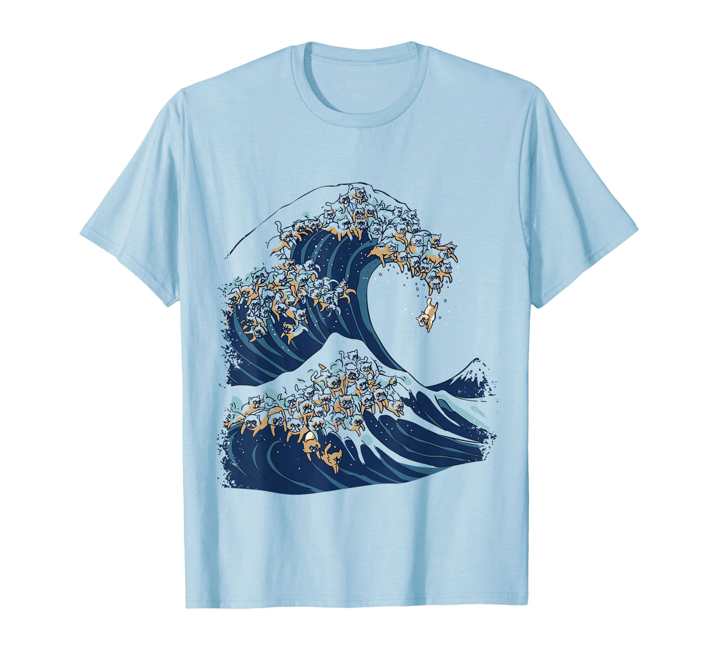 The Great Wave of Cats Japanese Art T-Shirt T-Shirt