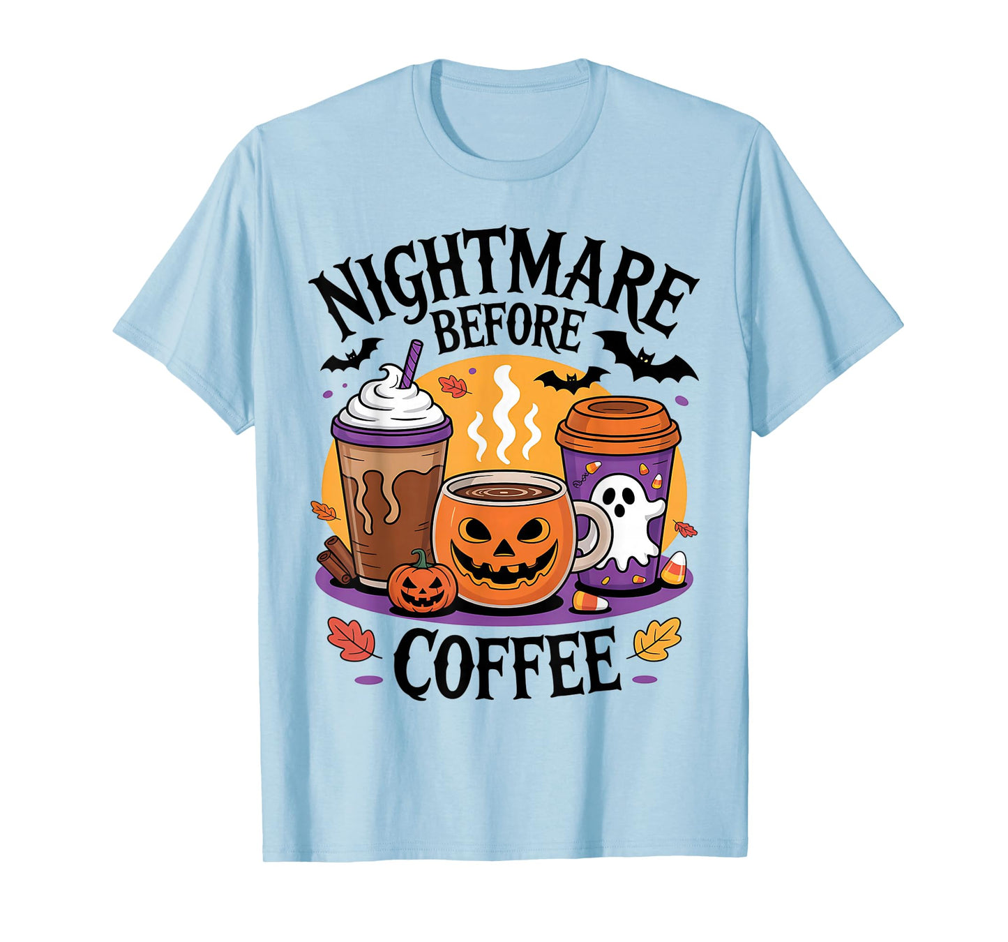 Nightmare Before Coffee Pumpkin Spice Halloween Costume T-Shirt