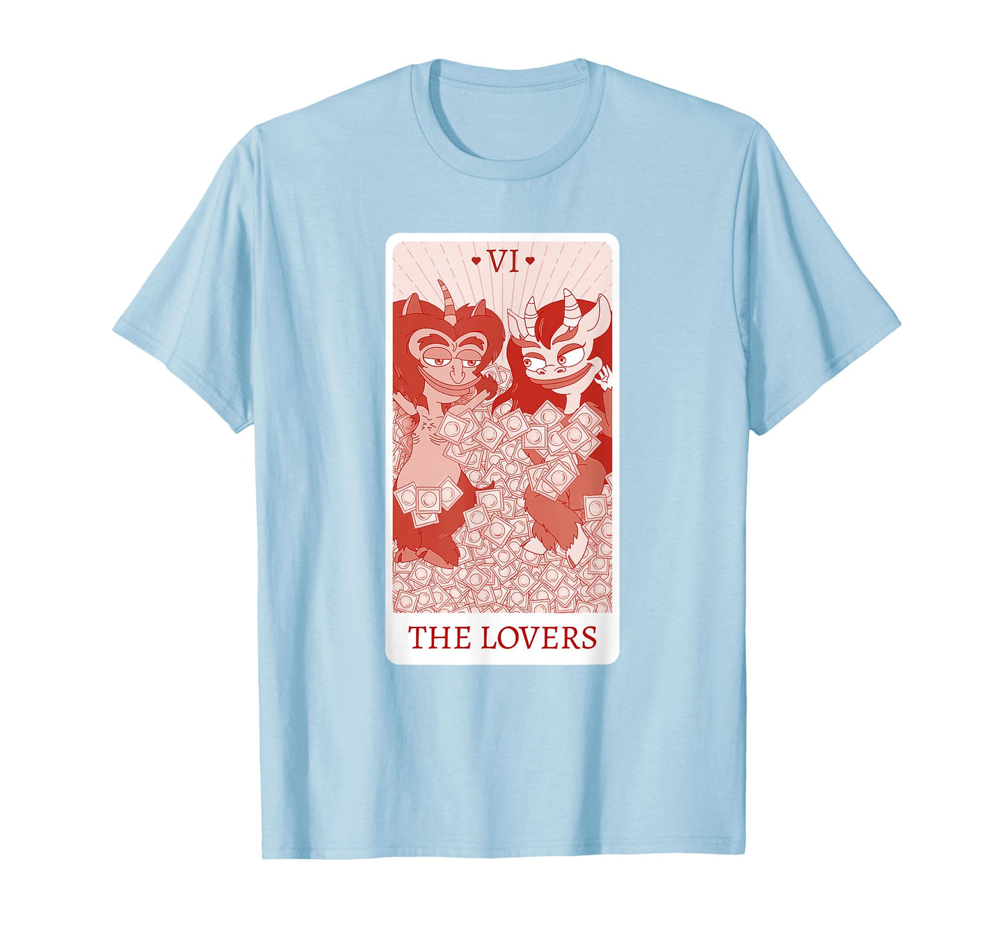 Big Mouth The Lovers Hormones Monsters Tarot Card T-Shirt