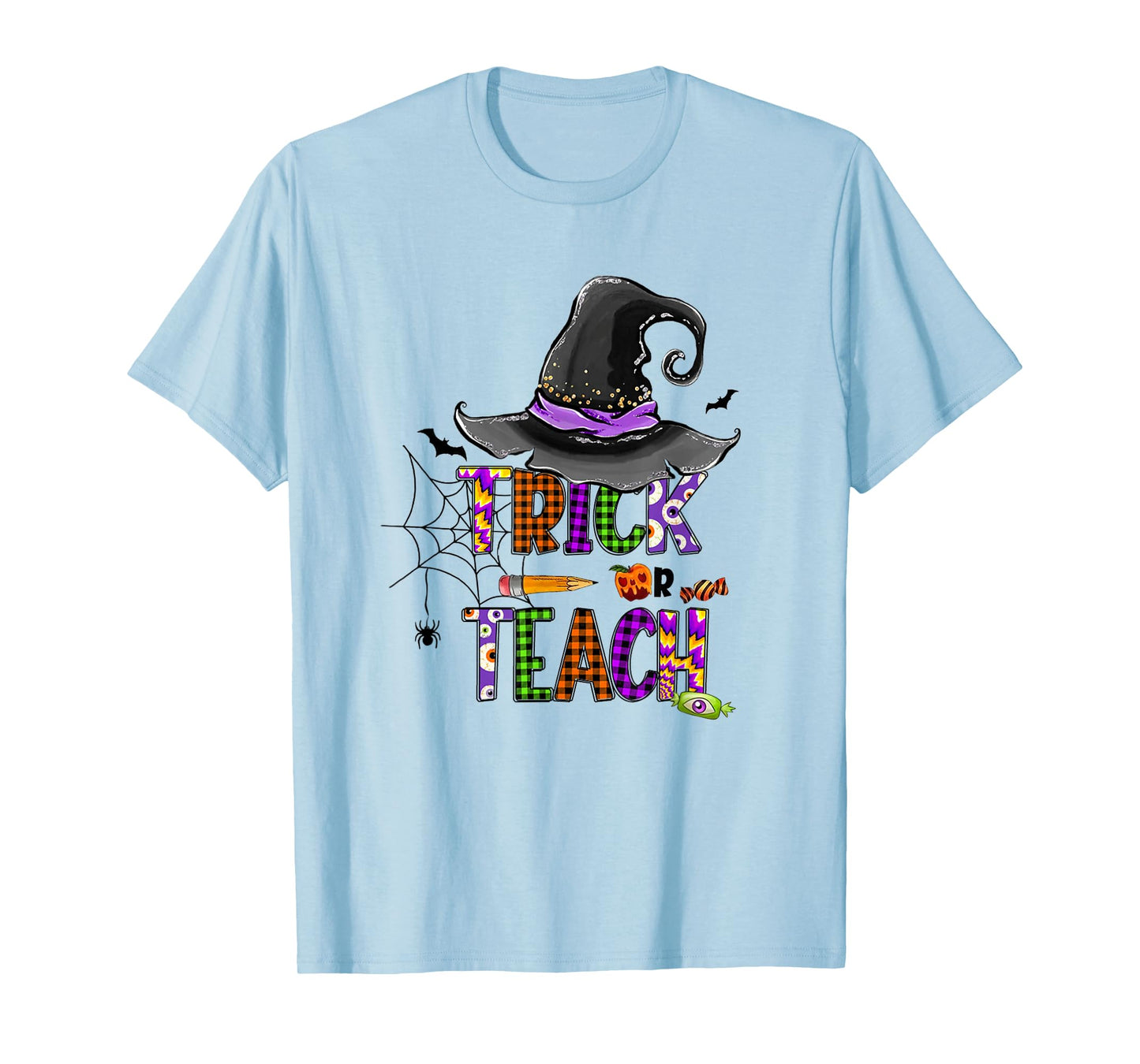 Retro Trick Or Teach Ghost Teacher Halloween Costume Womens T-Shirt