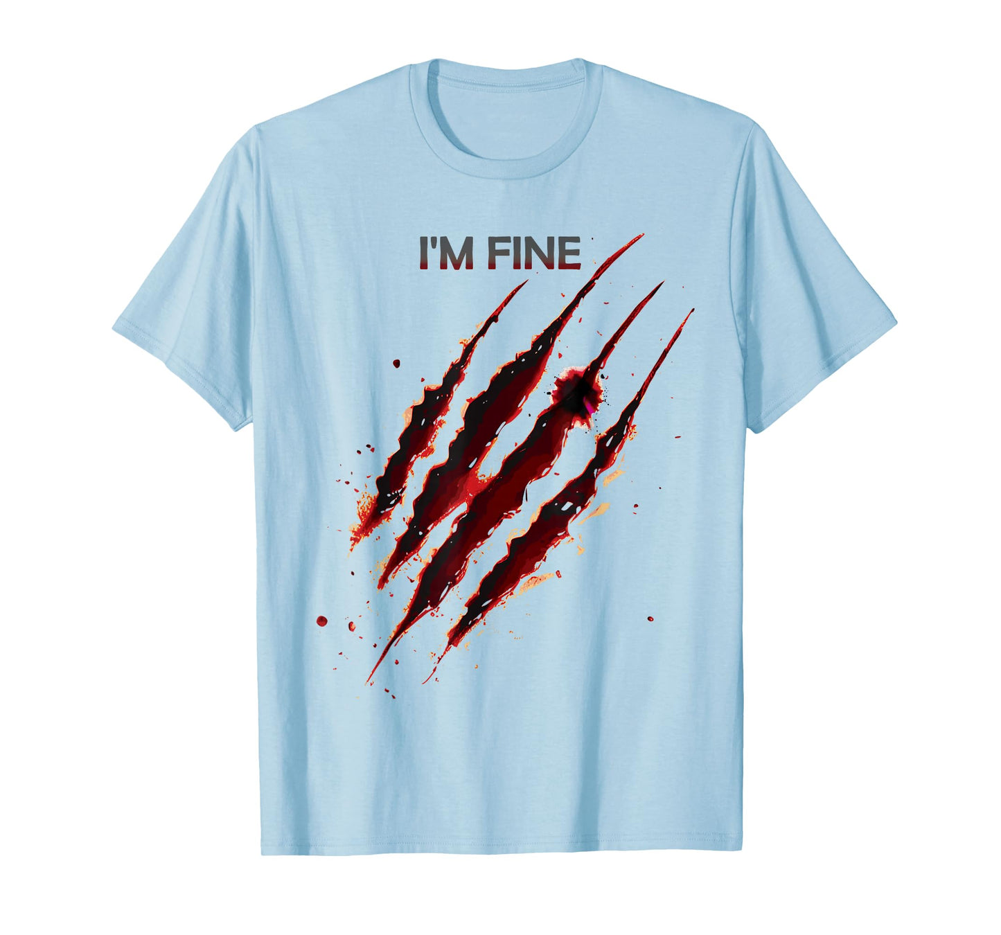 I'm Fine Bloody Shirt Zombie Blood Splatter Halloween T-Shirt