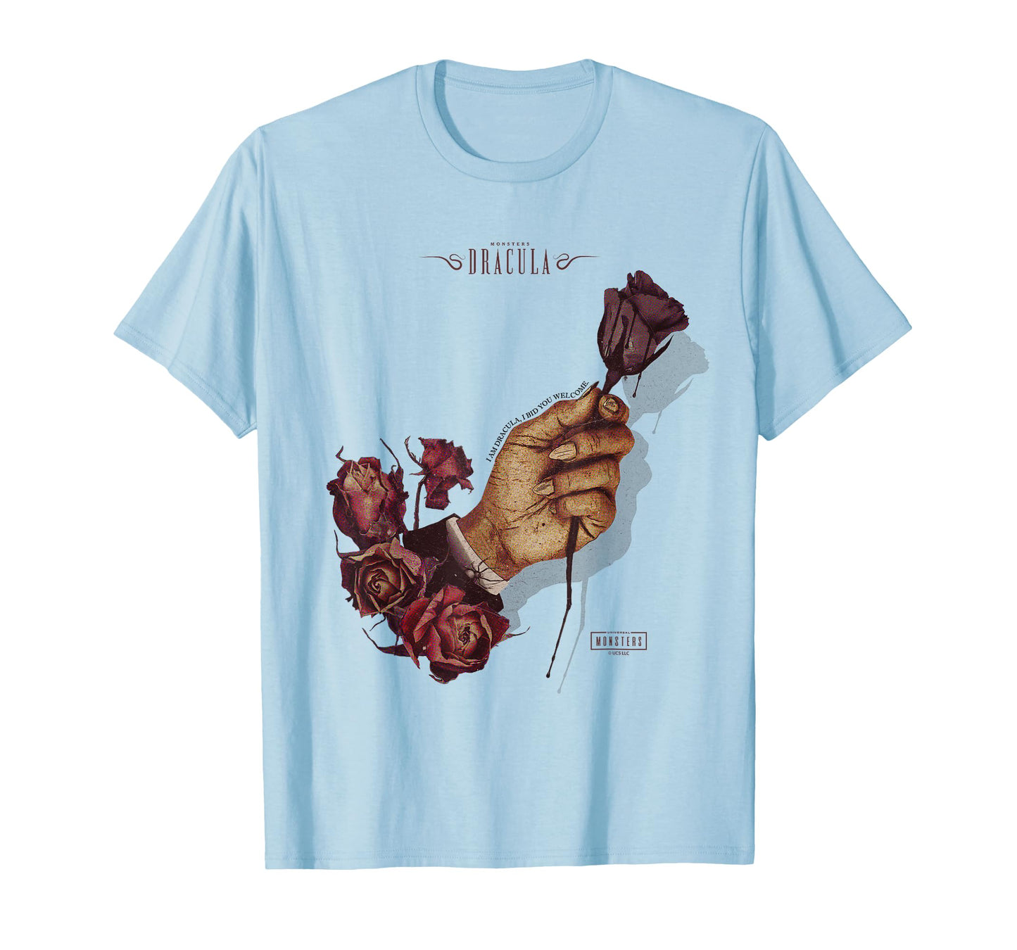 Universal Monsters Dracula’s Black Rose T-Shirt