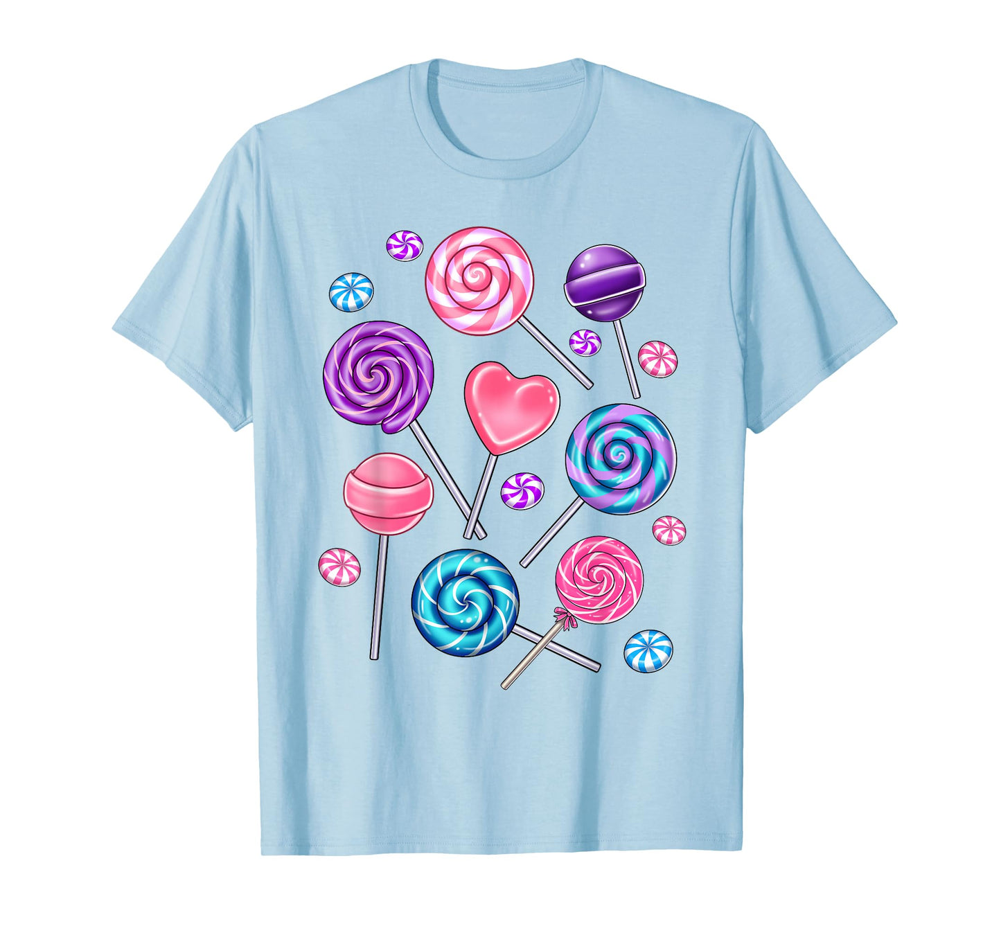 Cute Lollipop Candy Design for Women Girl Toddler Kids T-Shirt