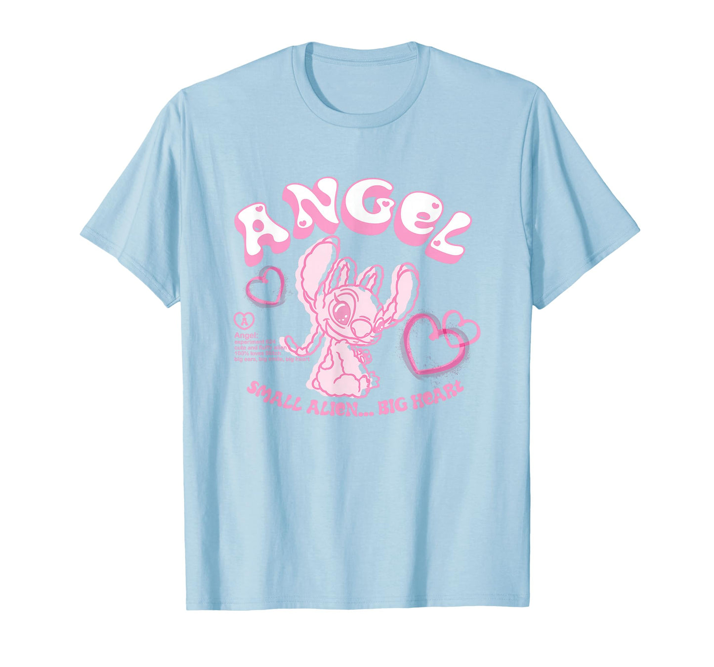 Disney Lilo & Stitch Angel Small Alien Big Heart T-Shirt