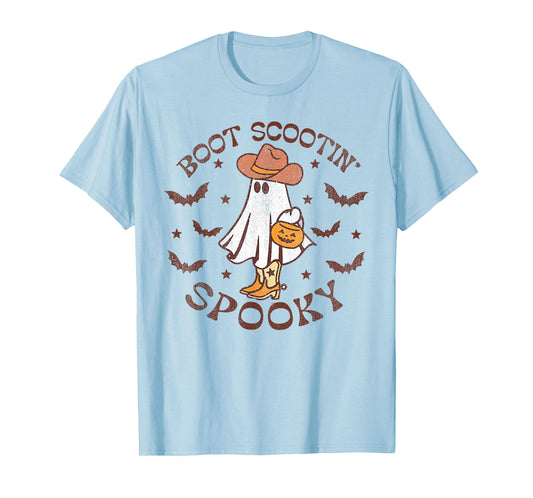 Boot Scootin Spooky Cute Ghost Western Halloween T-Shirt