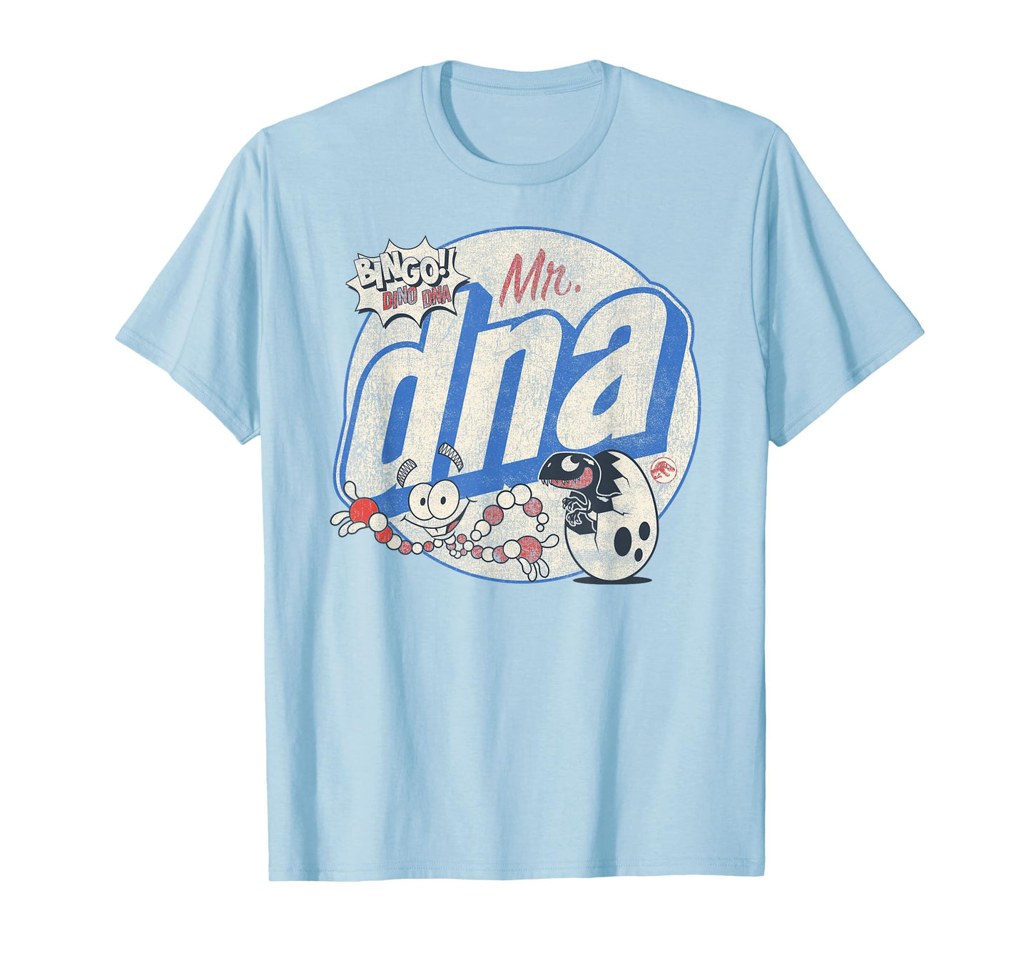Jurassic World Retro Mr. DNA Bingo Dino Logo T-Shirt