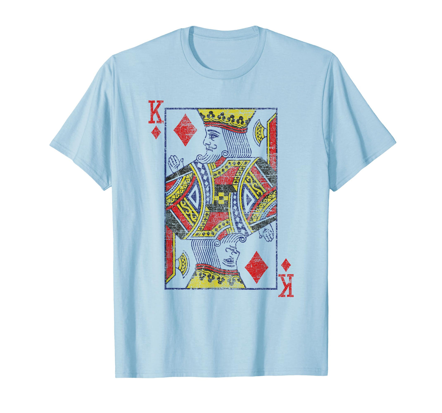 King Of Diamonds Playing Card Costume Poker Distressed T-Shirt