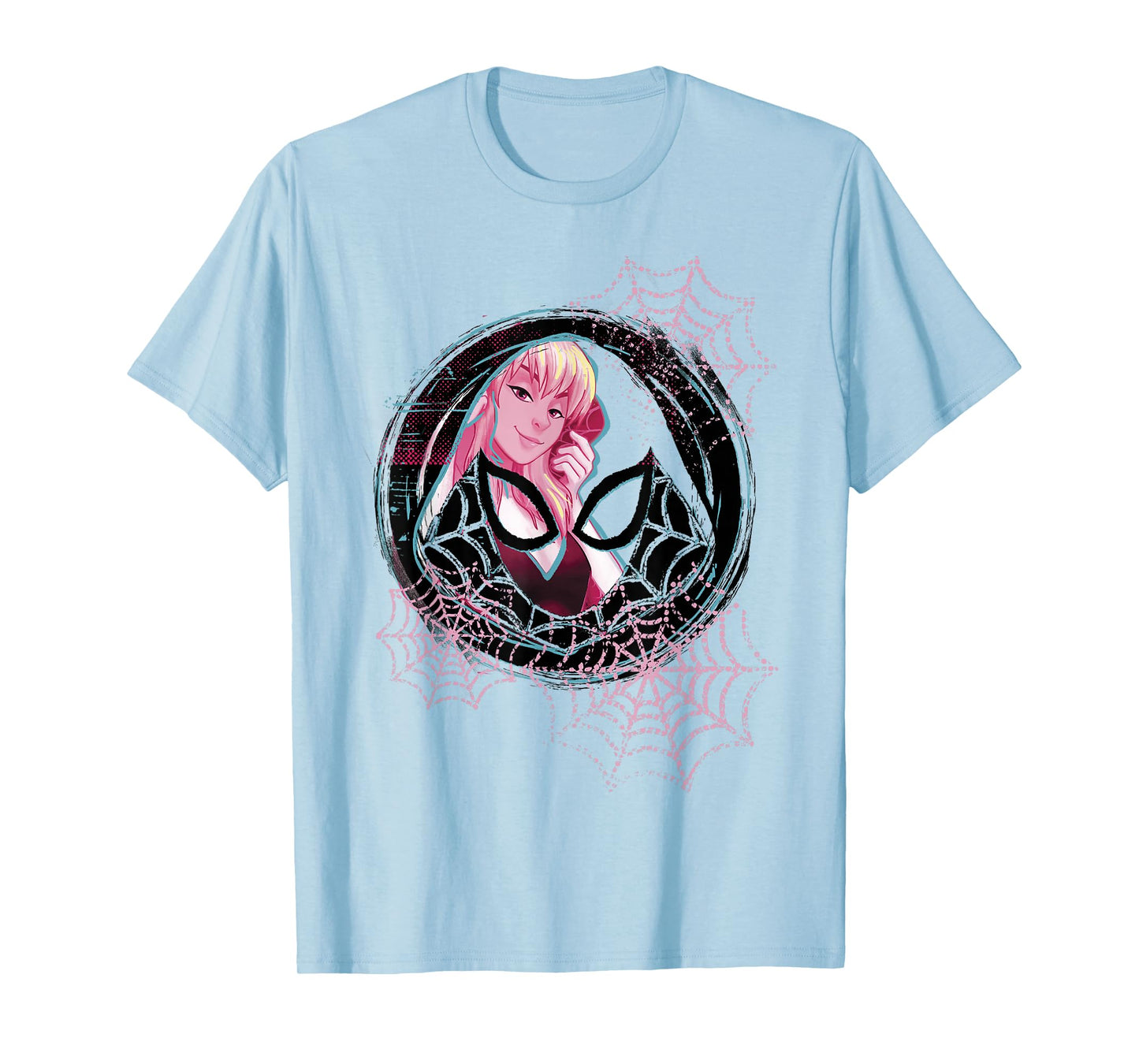 Marvel Ghost-Spider Gwen Background Badge Graphic T-Shirt T-Shirt