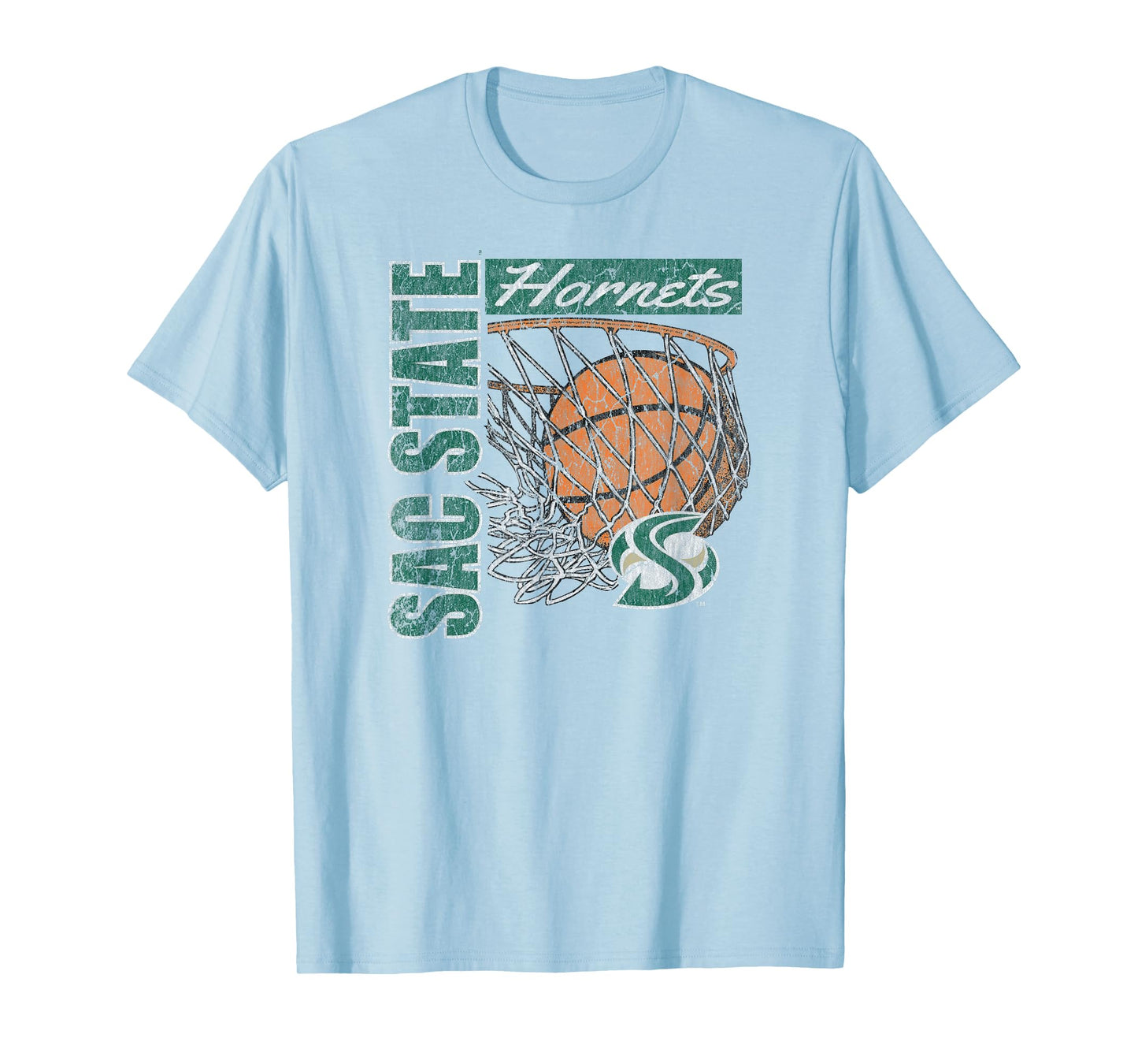 Sacramento State Hornets Vintage Basketball 90's Gray T-Shirt