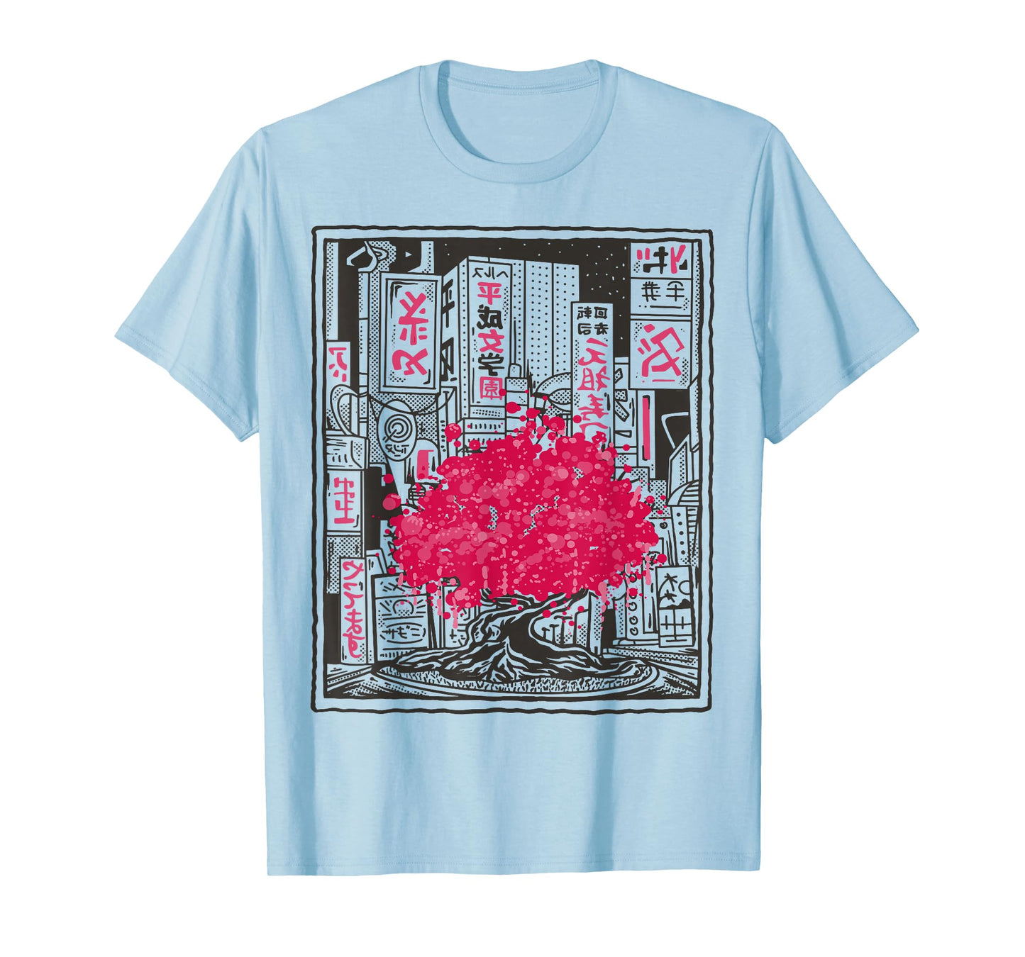 Japanese Cherry Blossom Tree City Sakura T-Shirt