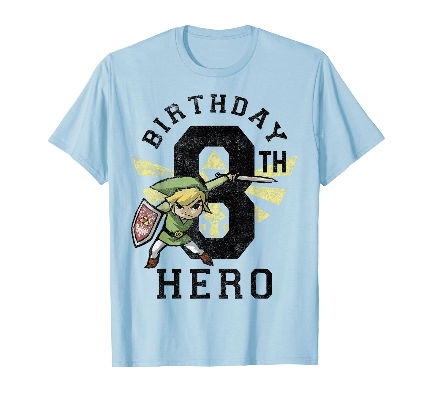Legend Of Zelda Link 8th Birthday Hero Triforce Logo T-Shirt