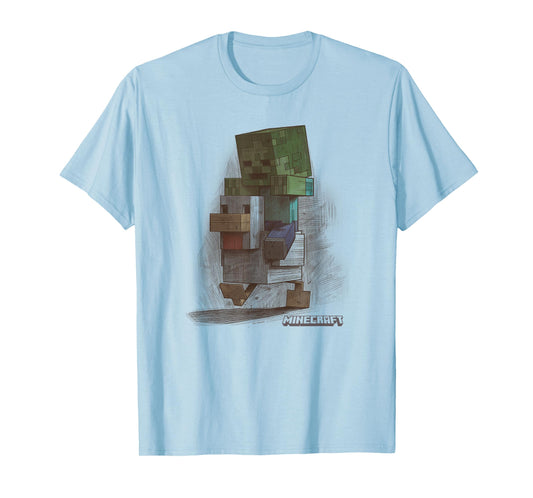 Minecraft Chicken Jockey Vintage Sketch T-Shirt