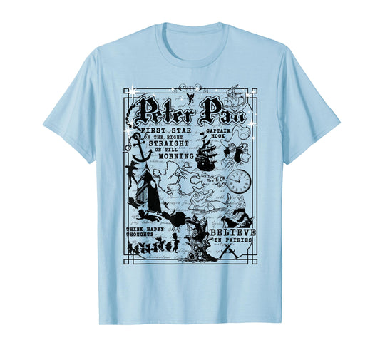 Disney Peter Pan A Traveler's Guide to Never Land T-Shirt T-Shirt