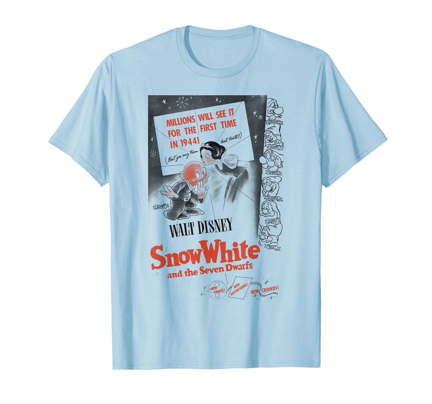 Disney Snow White Vintage Movie Poster T-Shirt