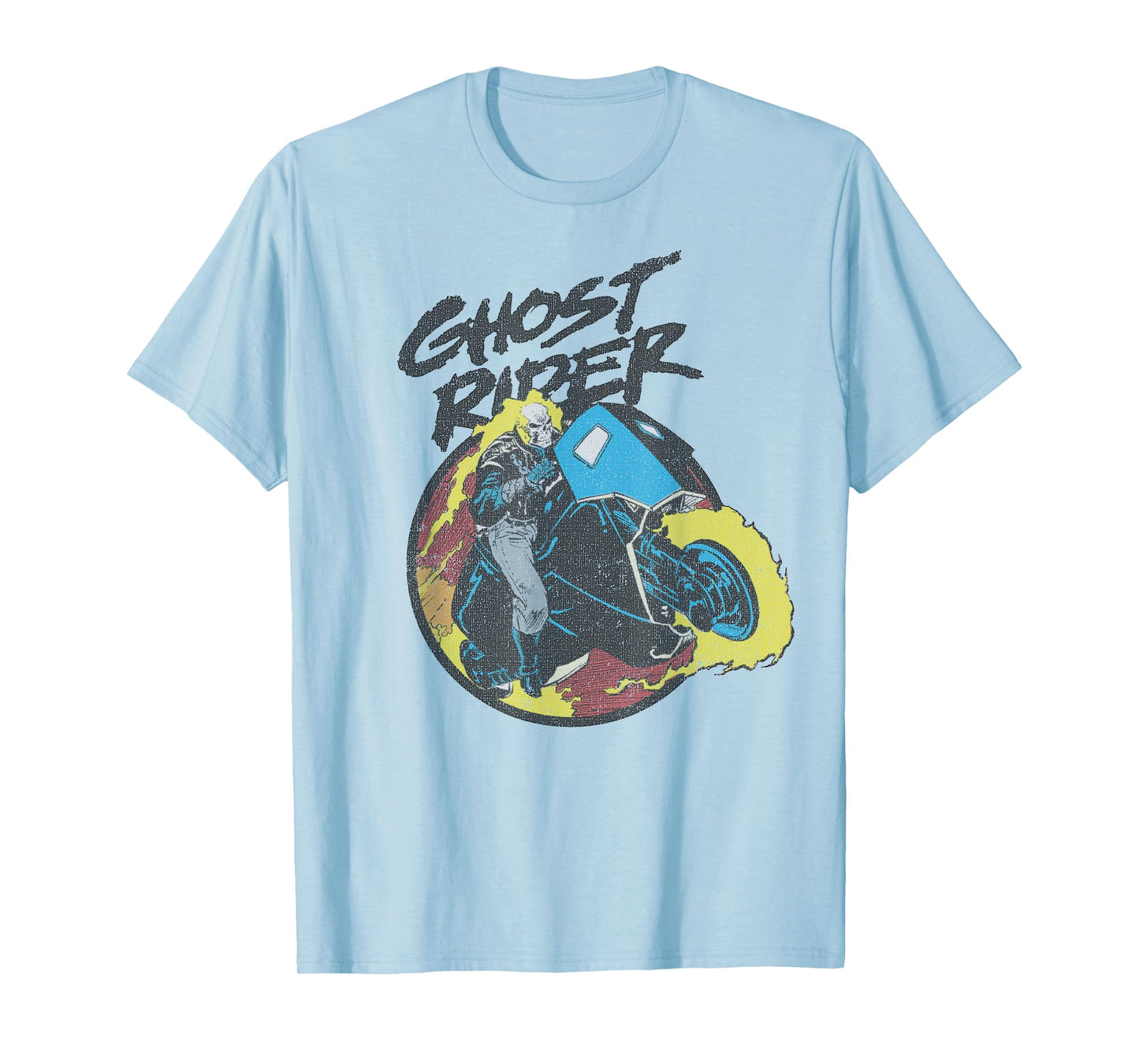 Marvel Ghost Rider Circle Portrait Action Shot T-Shirt