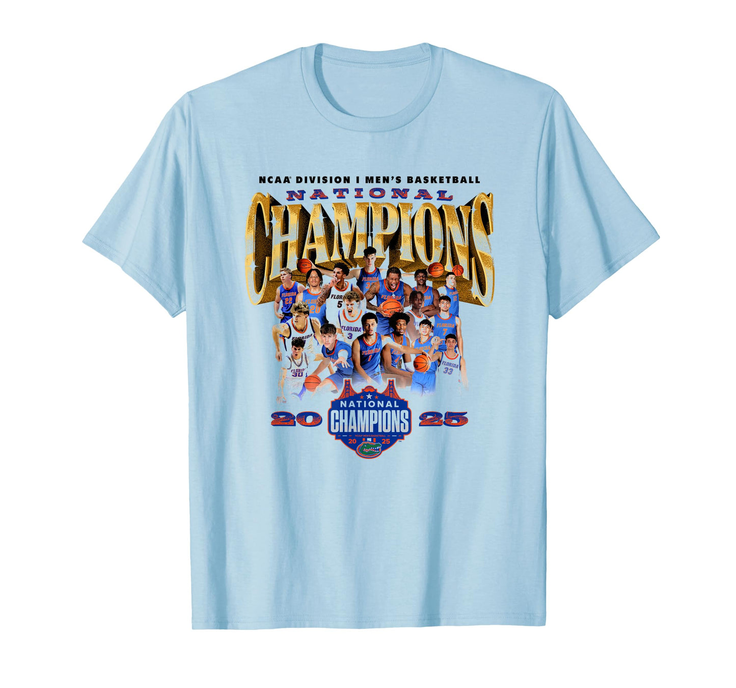 Florida 2025 Men's Basketball National Champions NIL T-Shirt