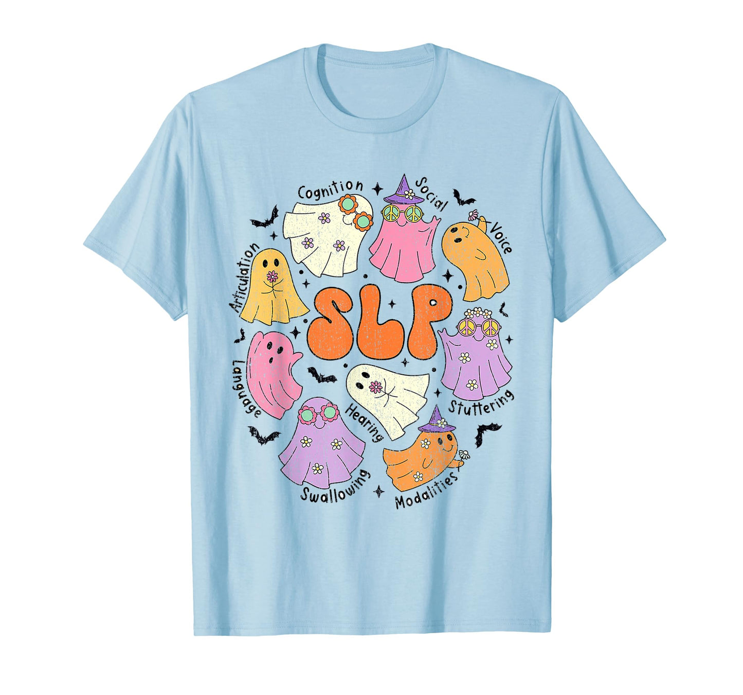 Speech Therapy SLP Ghost Speech Therapy Halloween Slp Hal T-Shirt