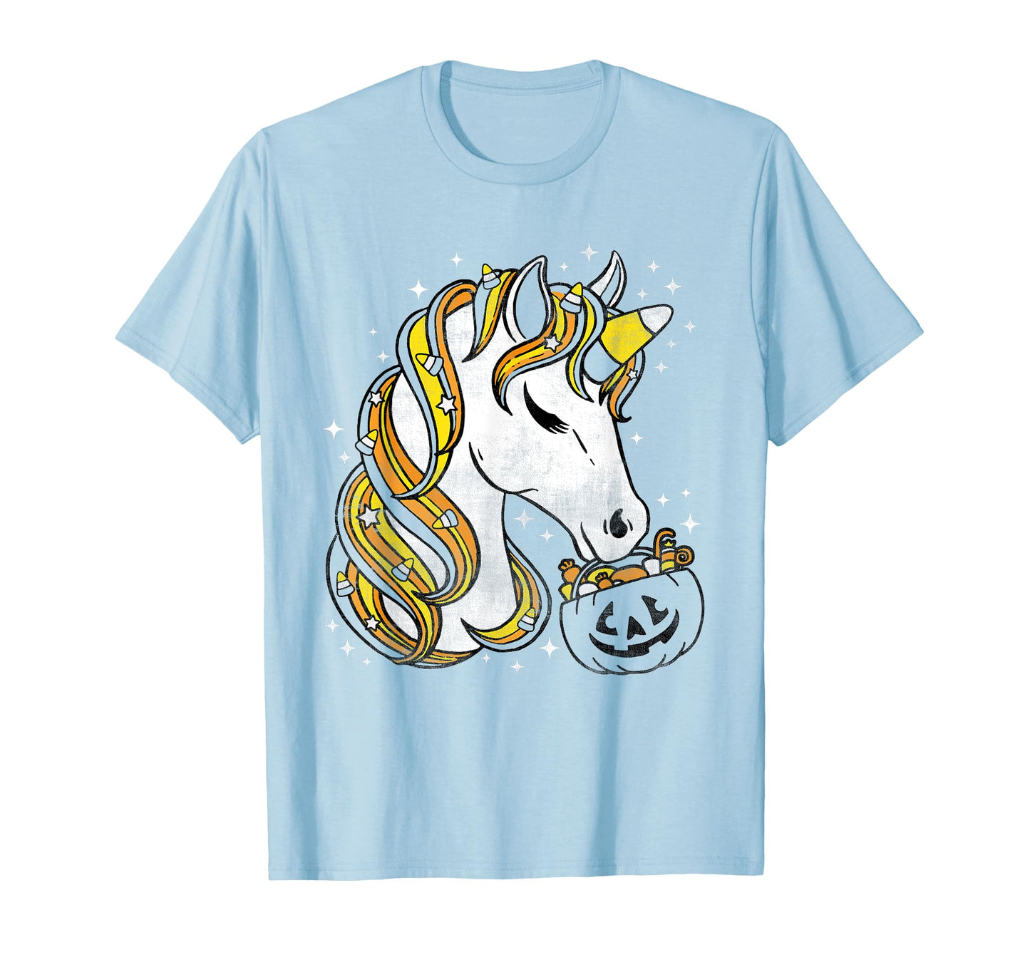 Cute Candy Corn Unicorn Halloween Top T-Shirt