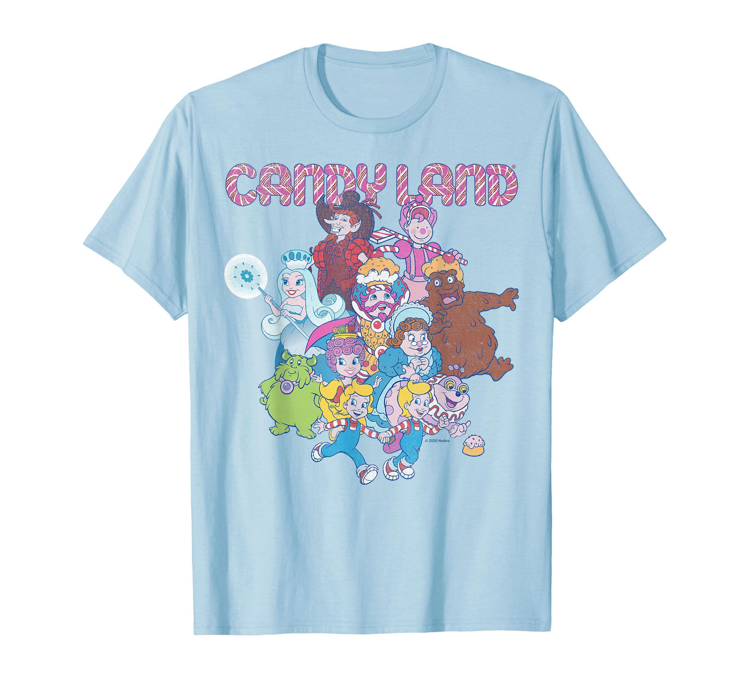Candy Land Retro Game Characters Group Shot Logo T-Shirt