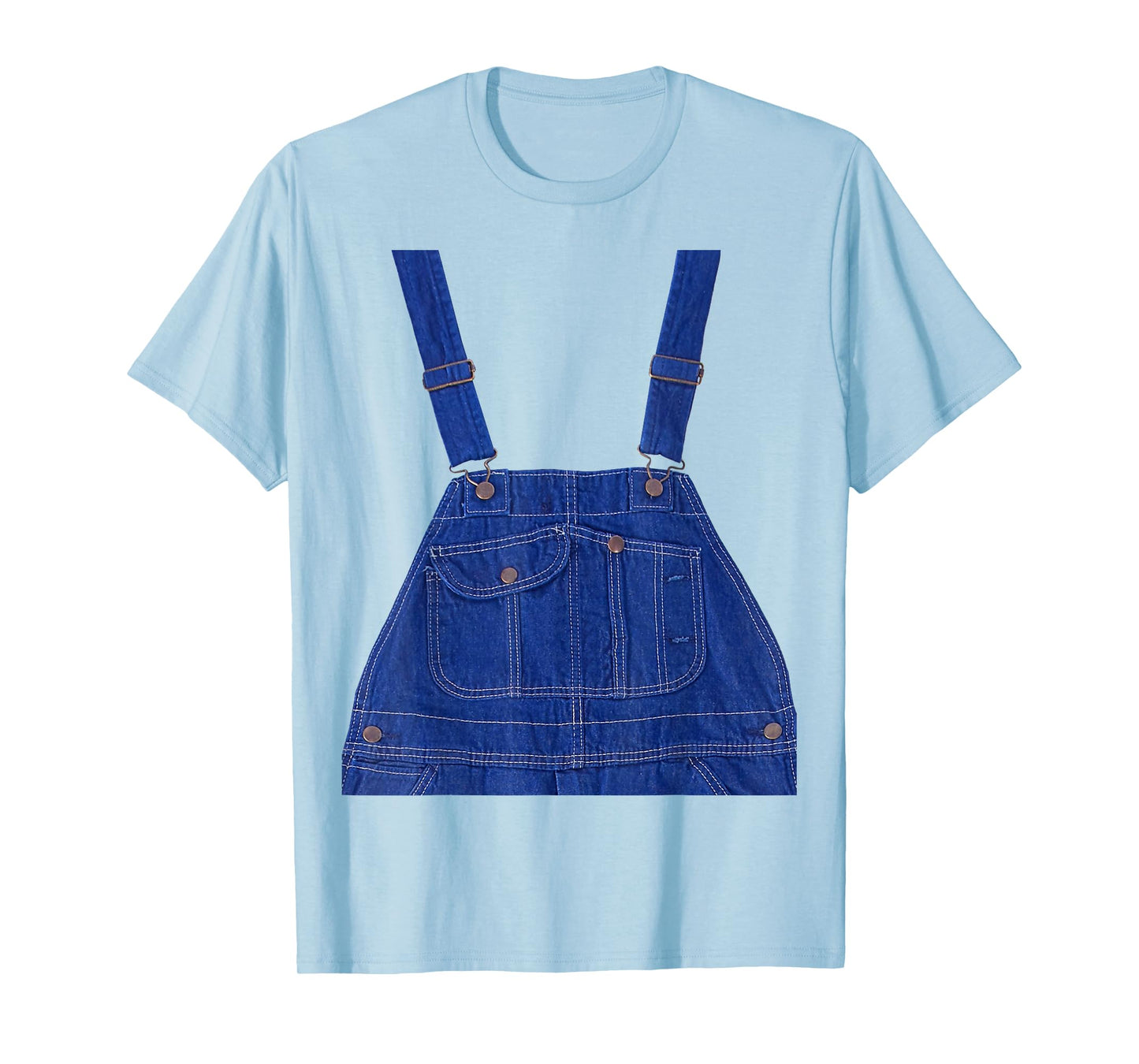 Party Costume - Blue Color Overall Printed On A Yellow Color T-Shirt