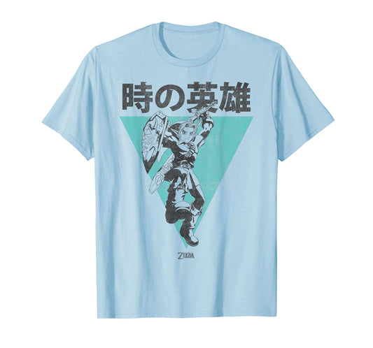 Nintendo Legend Of Zelda Link Kanji Triangle Poster T-Shirt