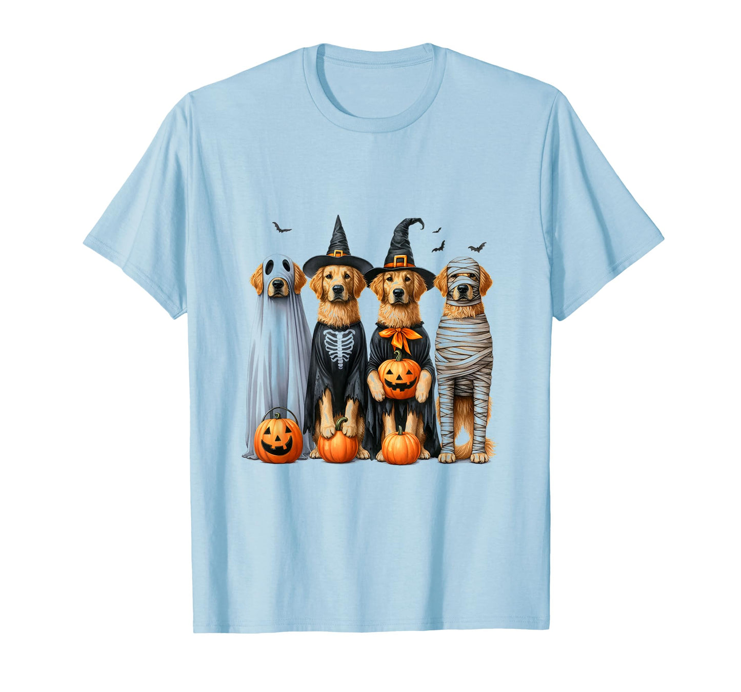 Golden Retriever Ghost Dog Funny Halloween T-Shirt