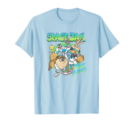 Space Jam Classic Tune Squad Airbrush Group Poster T-Shirt