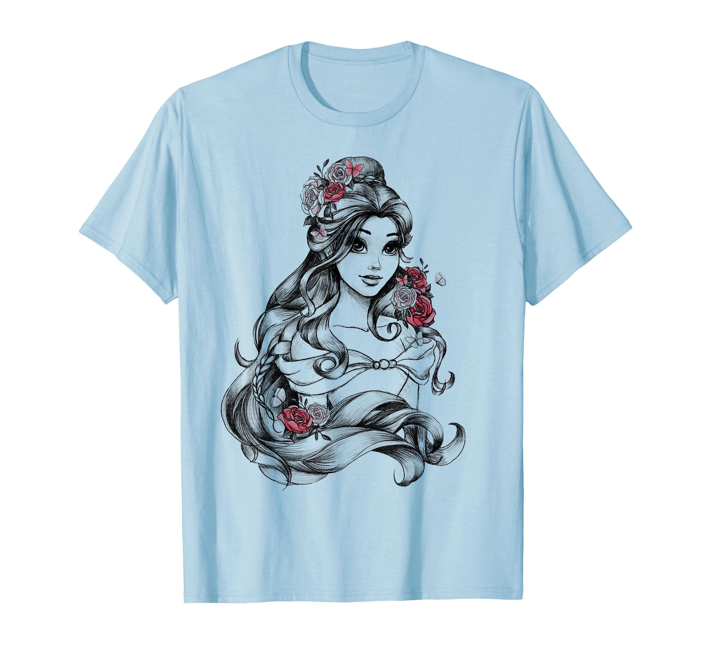 Disney Beauty and the Beast Belle Princess Rose Portrait T-Shirt