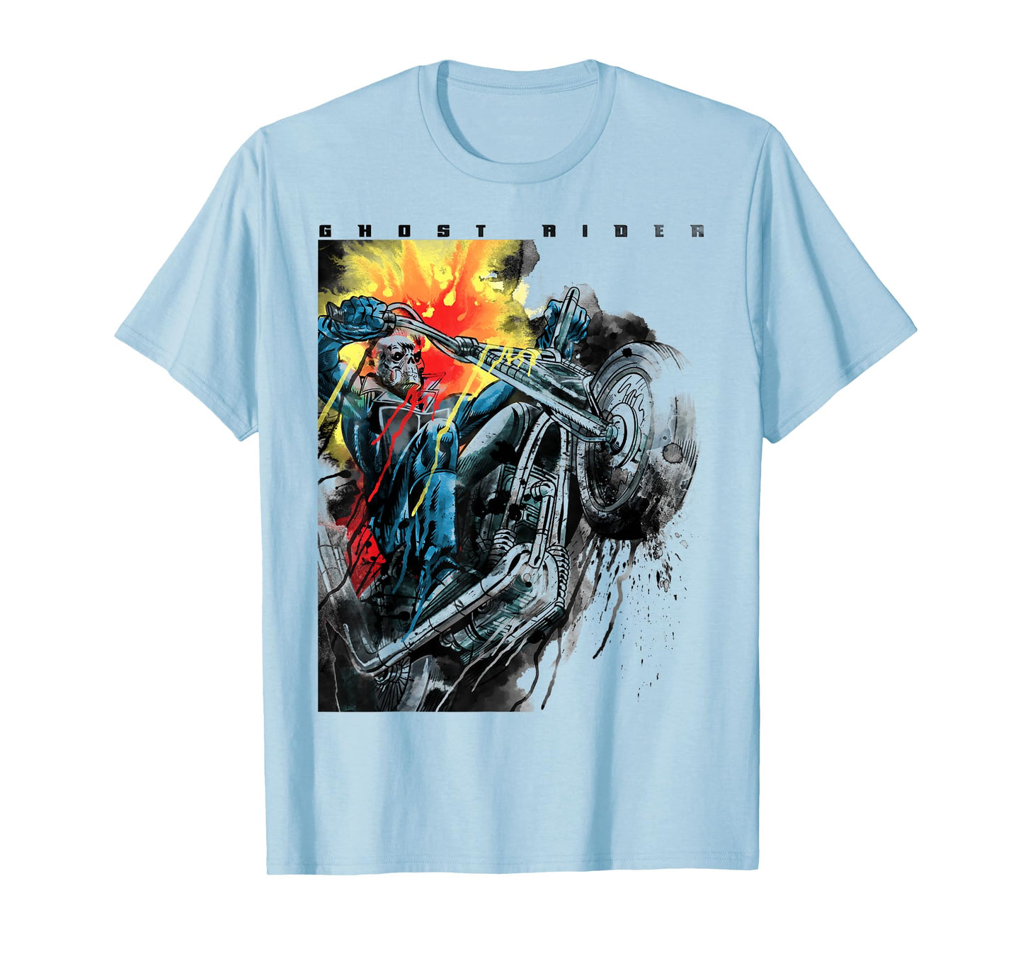 Marvel Ghost Rider Motorcycle Poster T-Shirt