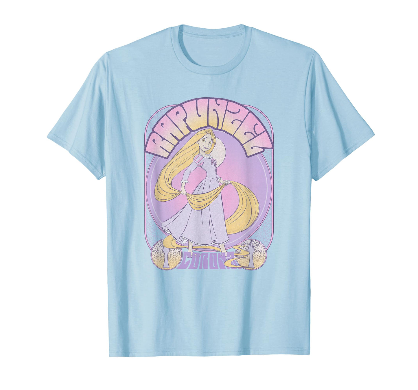 Disney Tangled Rapunzel Seventies Retro Poster T-Shirt Small